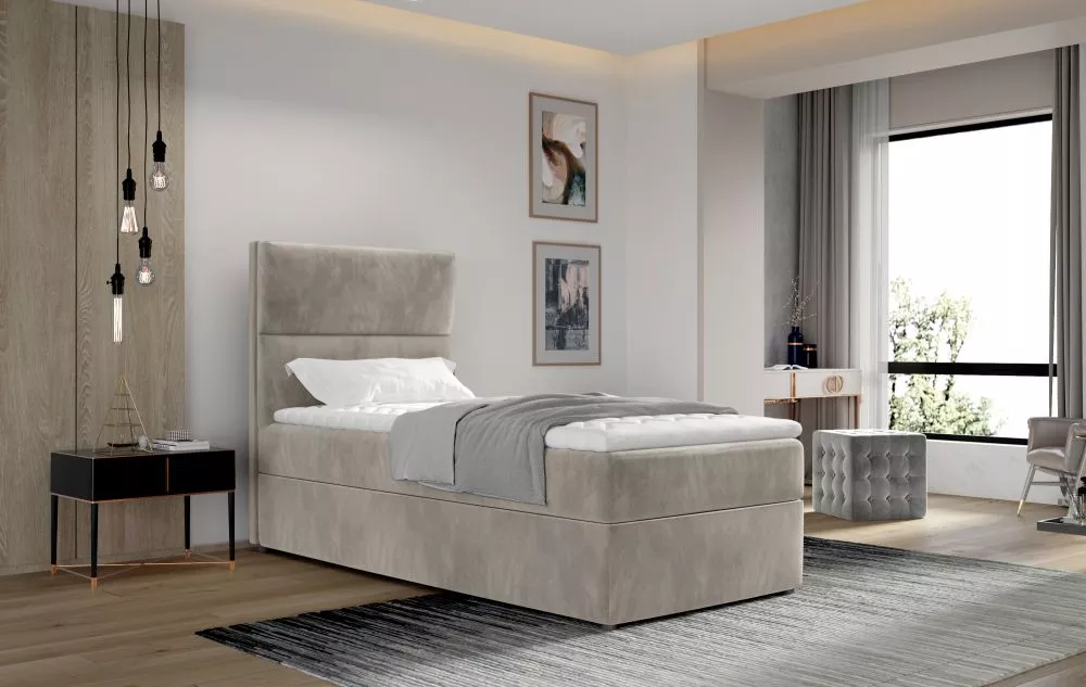 Gulta Arco 90x200 Boxspring Standard Guļamvietas platums: 90 cm, Guļamvietas garums: 200 cm, · Krēma · 90 × 210 × 108 cm