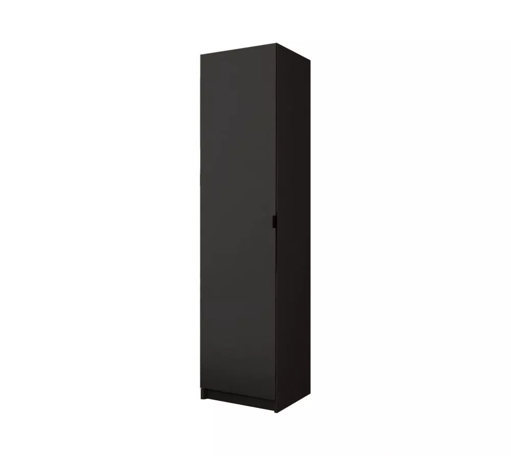Skapis Jaxon 50P · Melns · 50 × 57 × 216 cm