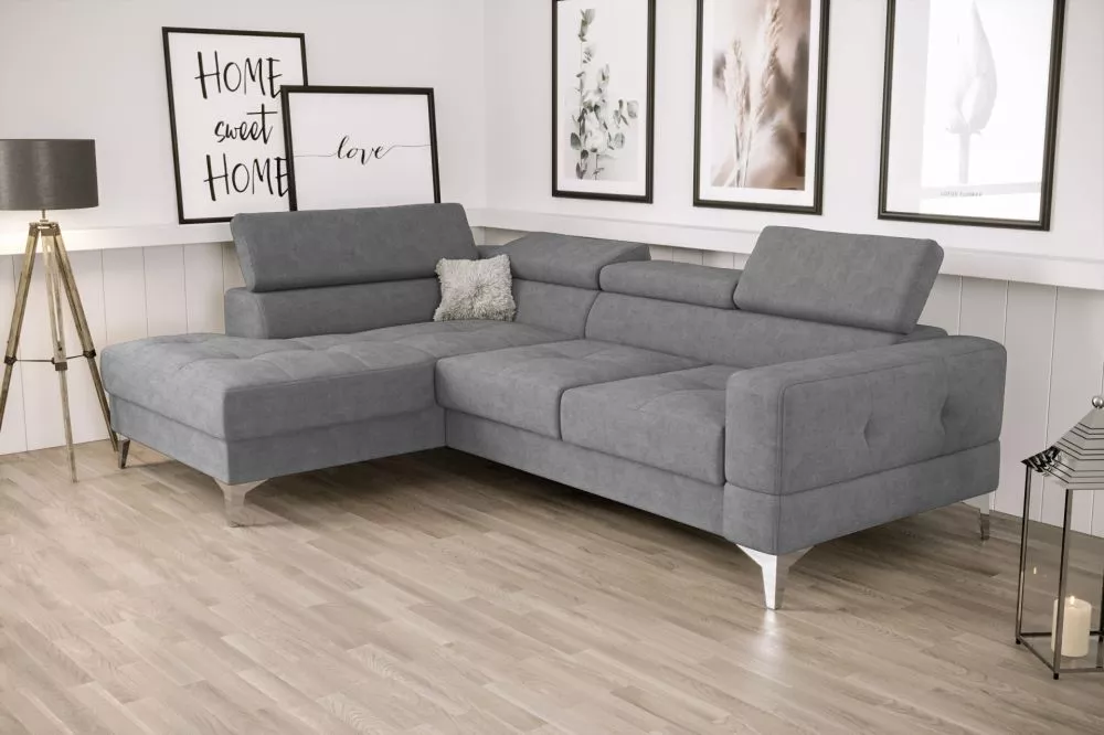 Dīvāns Toscania Mini standard · Pelēks · 170 × 250 × 78 cm
