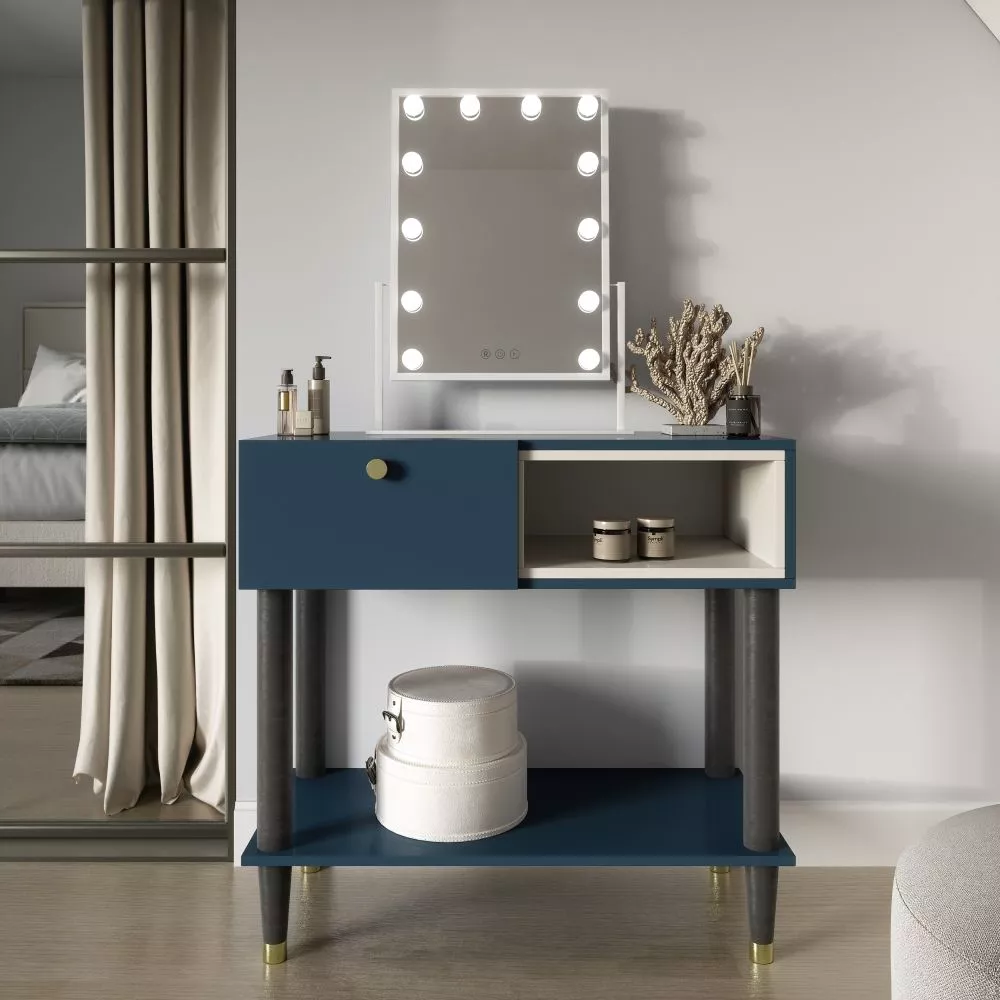 Spogulis Flamnate ar LED · Balts · 36 × 2.5 × 47.5 cm