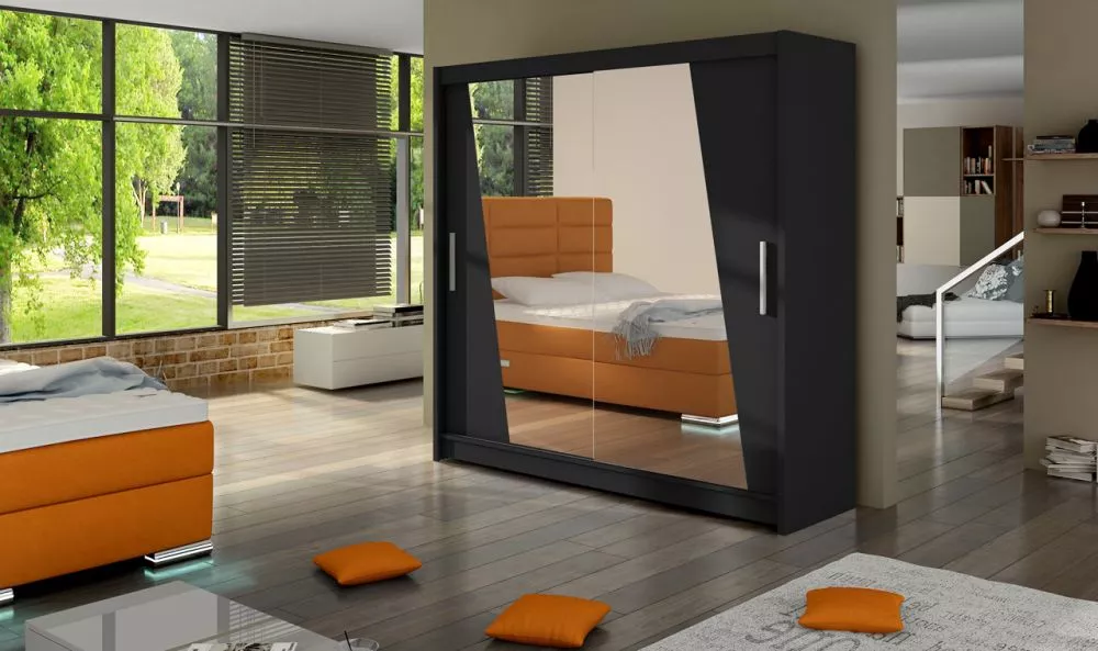 Skapis Preto · Melns · 180 × 58 × 215 cm