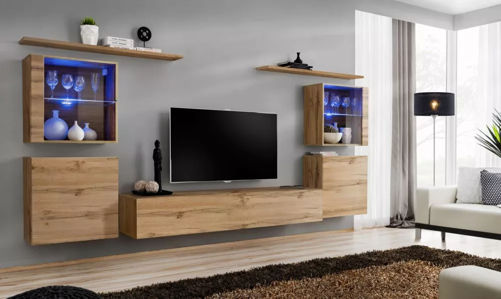Sekcija Switch 14 · Ozols votāns · 320 × 40 × 150 cm
