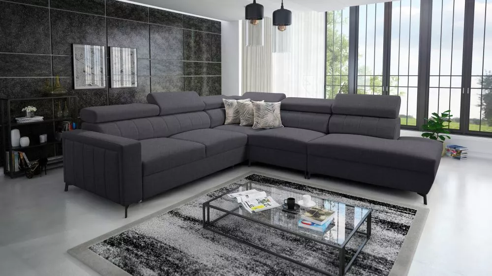 Dīvāns Baltico 8 Premium Standard · Grafīts · 275 × 302 × 83 cm