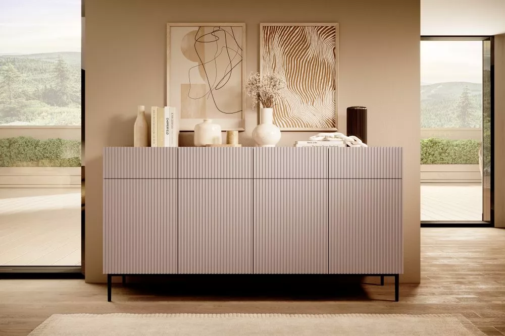 Kumode Nicole K200 4D4SZ Black · Rozā · 200 × 45 × 105 cm