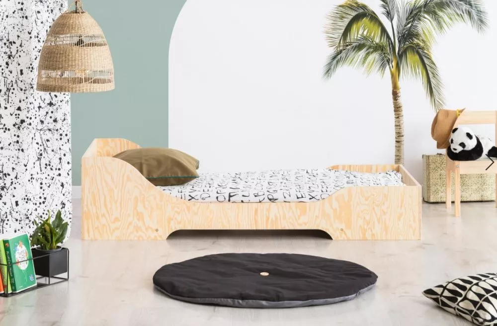 Bērnu gulta Kiki 19 ar stelāžu Guļamvietas platums: 80 cm, Guļamvietas garums: 200 cm, · Priede · 83 × 203 × 80 cm