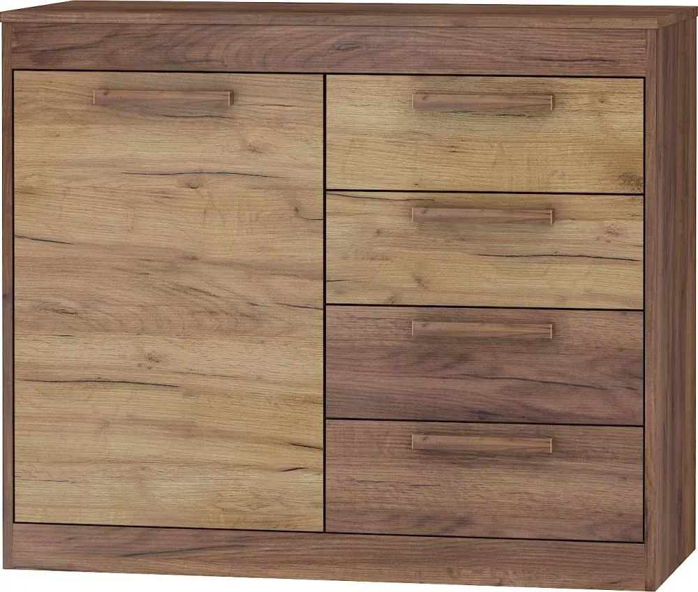 Kumode Maximus MXS 07 · Tobaco ozolos + zelta ozols · 100 × 41.4 × 84.7 cm