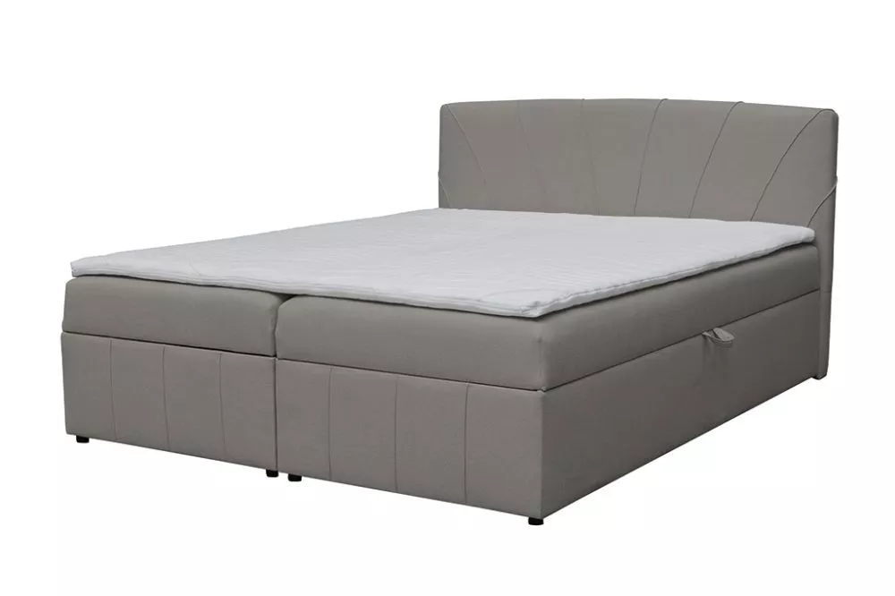 Gulta Cairo standard ar stelāžu Guļamvietas platums: 180 cm, Guļamvietas garums: 200 cm, · Pelēks · 185 × 211 × 95 cm
