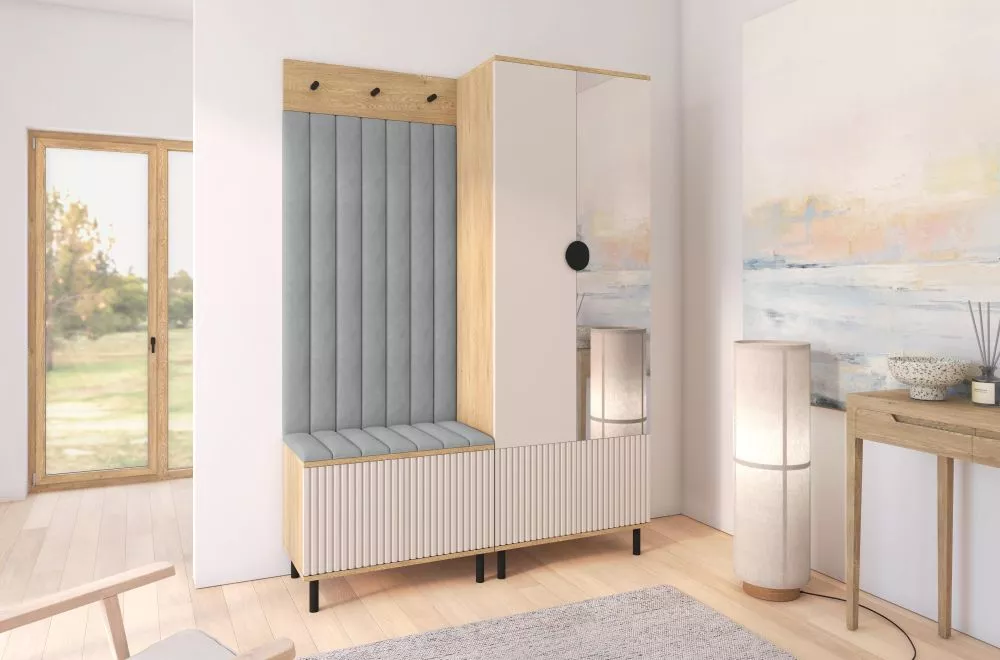Apavu plaukts Bello 1L Trinity Korpusa krāsa: ozols cremona + kašmira, · 140 × 195 × 40 cm
