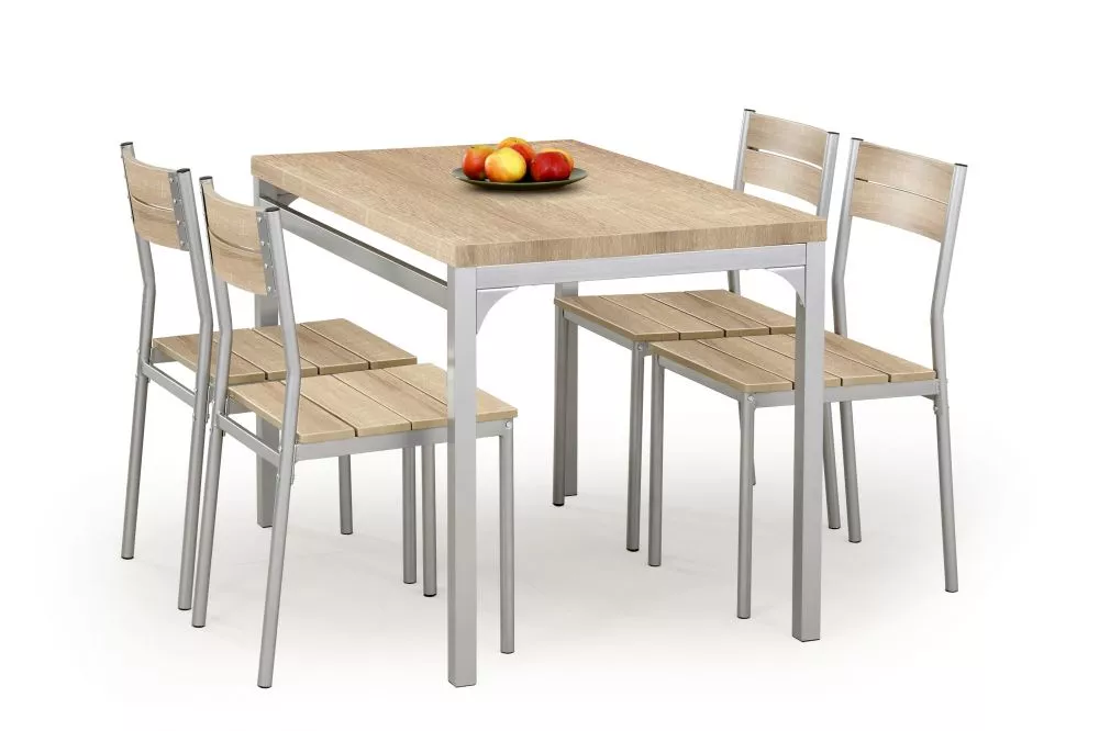 Komplekts Malcolm Personu skaits: 4, Materiāls: tērauds + MDF, · Ozols sonoma
