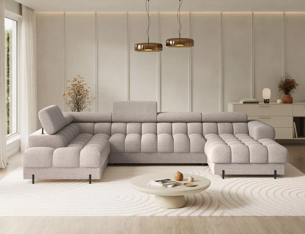 Dīvāns Feraria U standard · Bēšs · 202 × 358 × 73 cm