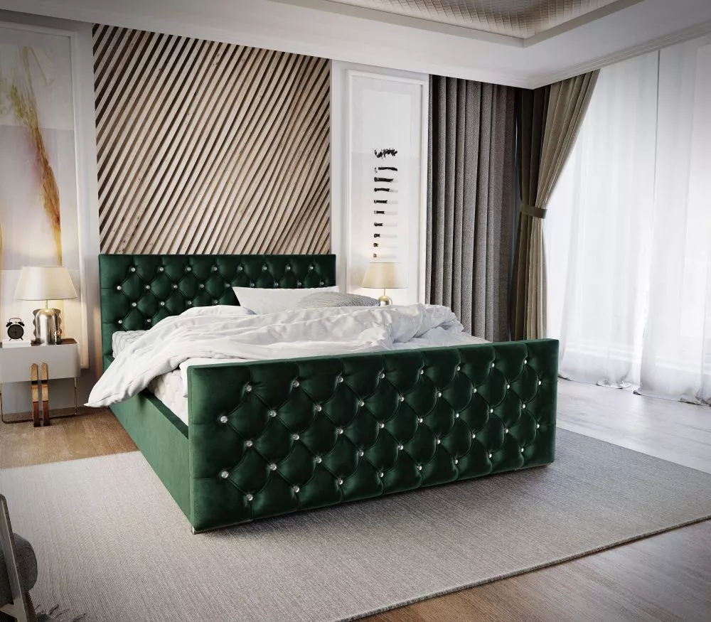 Gulta Queen Premium Standard ar stelāžu Guļamvietas platums: 160 cm, Guļamvietas garums: 200 cm, stelāžas tips: koka, · 