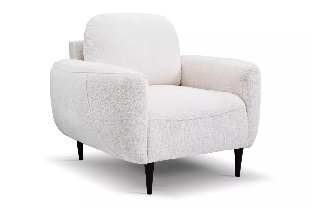 Mīksts krēsls Boho 1S standard Sēdvietas dziļums: 54 cm, · Gaišais krēms · 102 × 91 × 90 cm