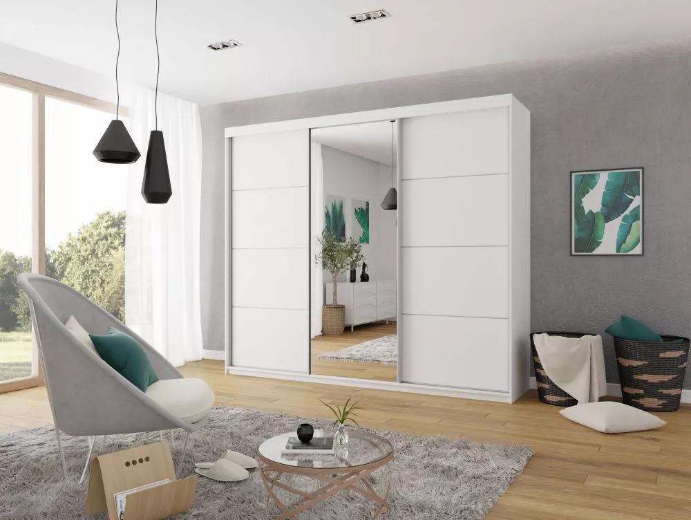 Skapis Top 23+ ar LED · Balts · 250 × 62 × 200 cm