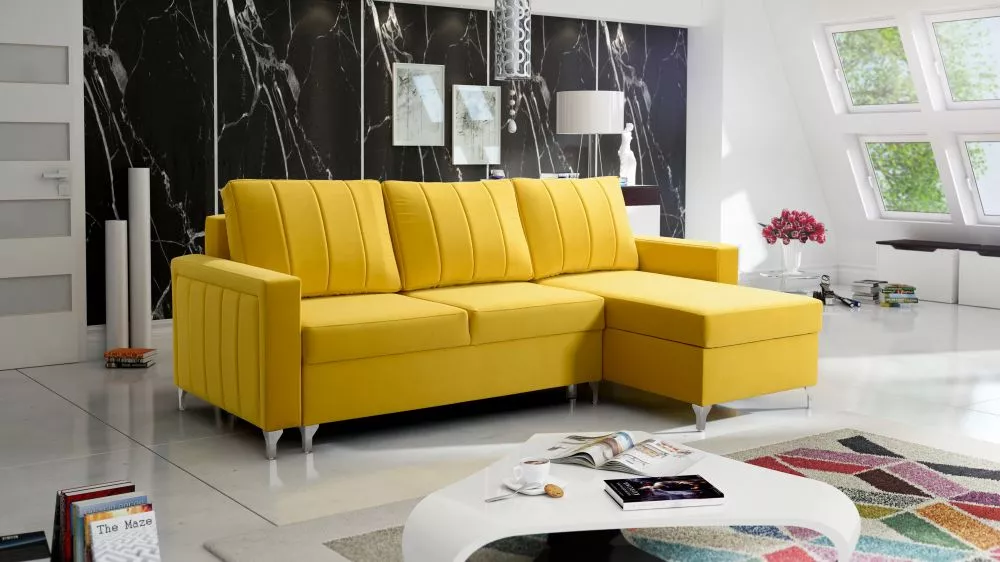 Dīvāns Rossi Comfort Standard · Dzeltens · 150 × 235 × 96 cm