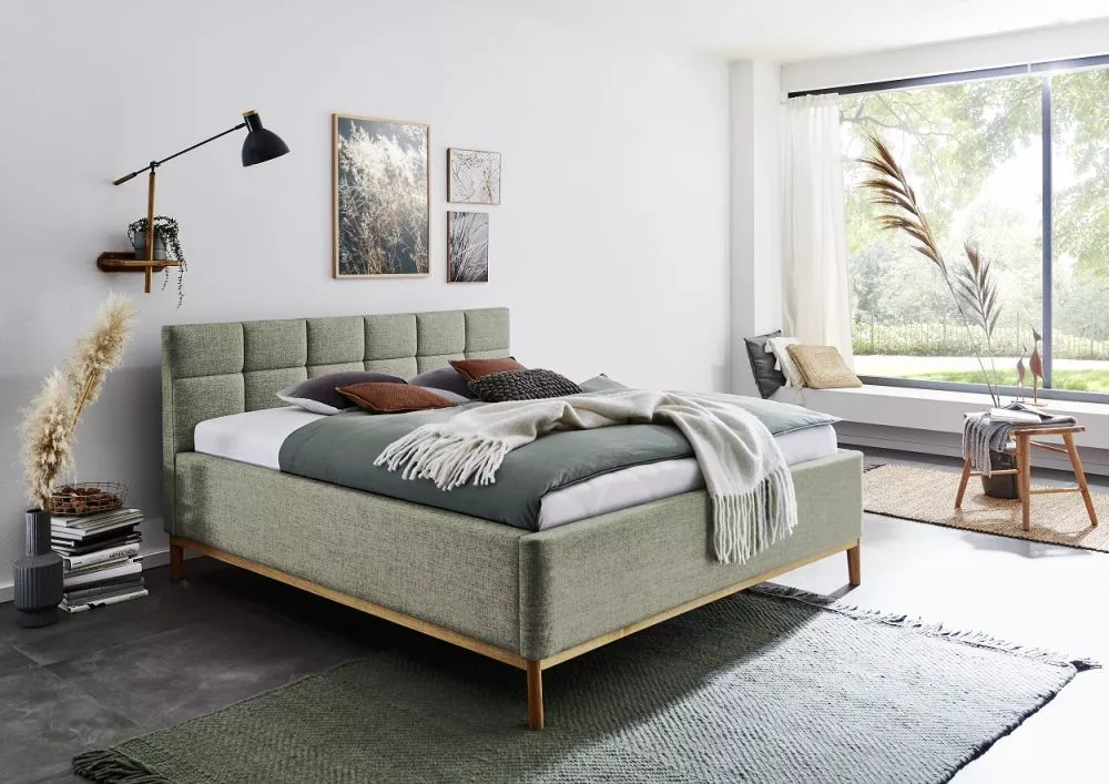 Gulta Opus Standard Premium 180x200 ar stelāžu Guļamvietas platums: 180 cm, Guļamvietas garums: 200 cm, · Olīvu · 196 × 