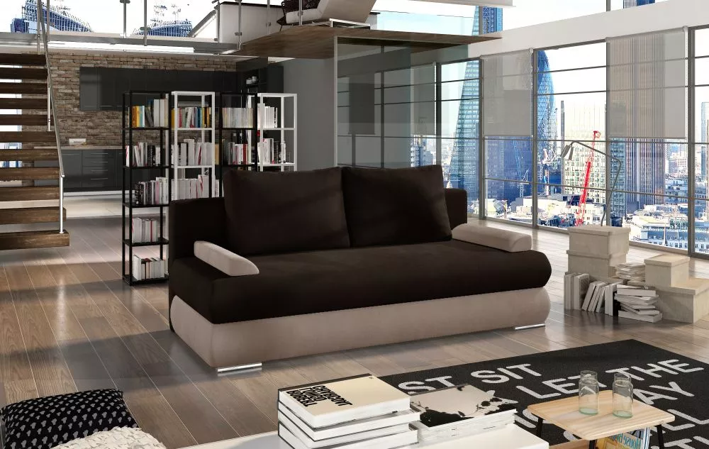 Dīvāns Milo Premium standard · Tumši brūns + brūns · 95 × 213 × 90 cm