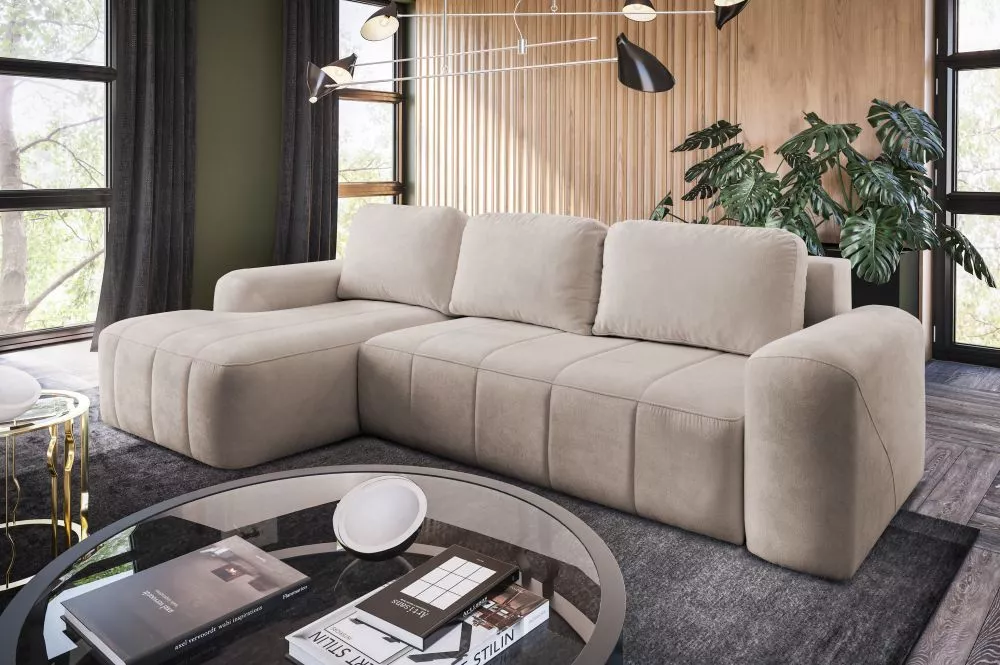Dīvāns Novelo 1 Standard · Bēšs · 153 × 257 × 83 cm