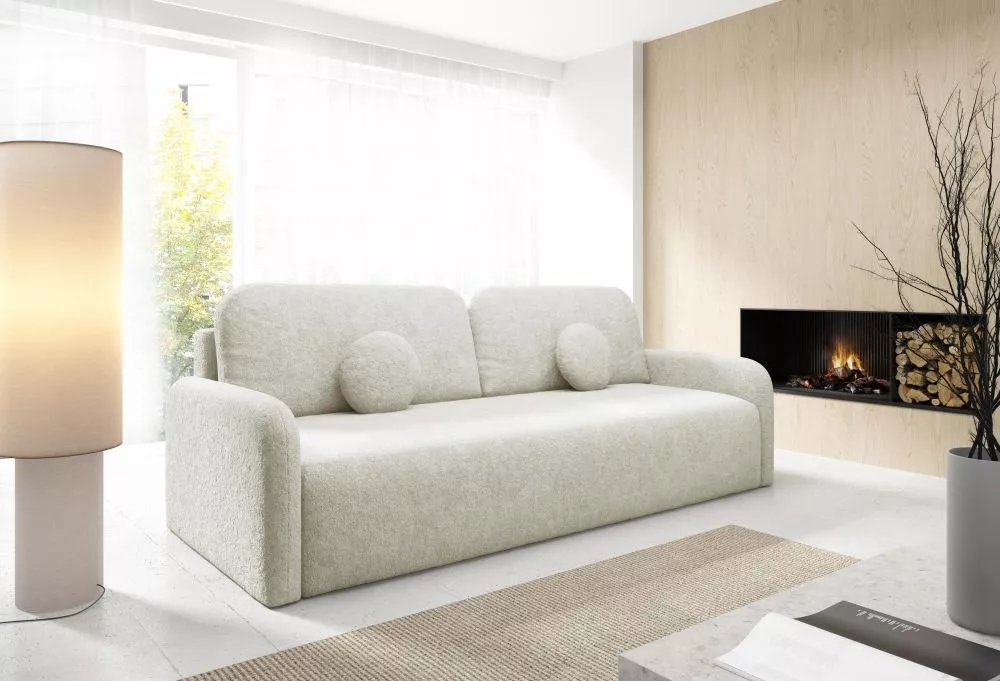 Dīvāns Ravio Premium Standard · Krēms · 88 × 218 × 90 cm