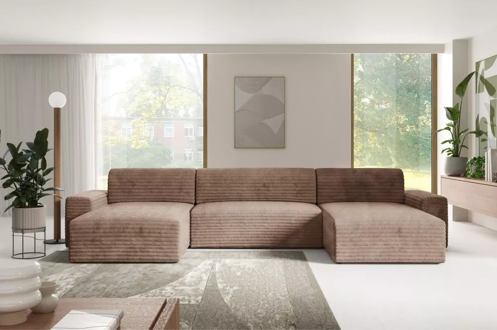 Dīvāns Vivaio U standard · Bēšs · 185 × 405 × 82 cm