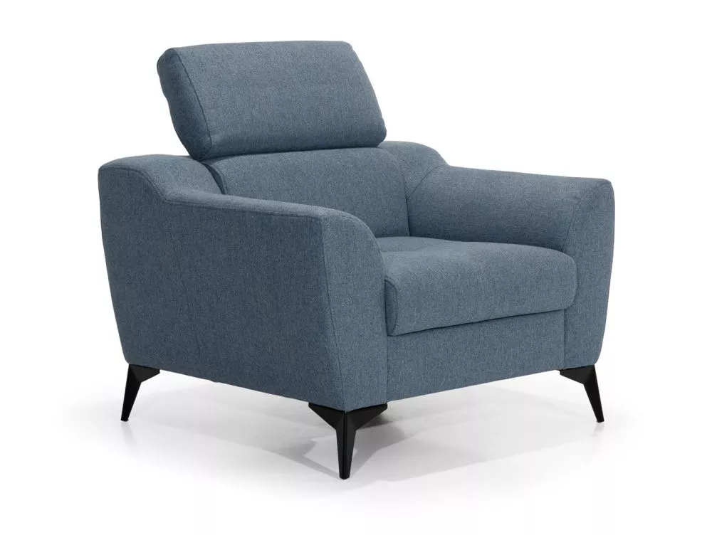Mīksts krēsls Pescara 1S standard Sēdvietas dziļums: 55 cm, · Zils · 100 × 84 × 72 cm