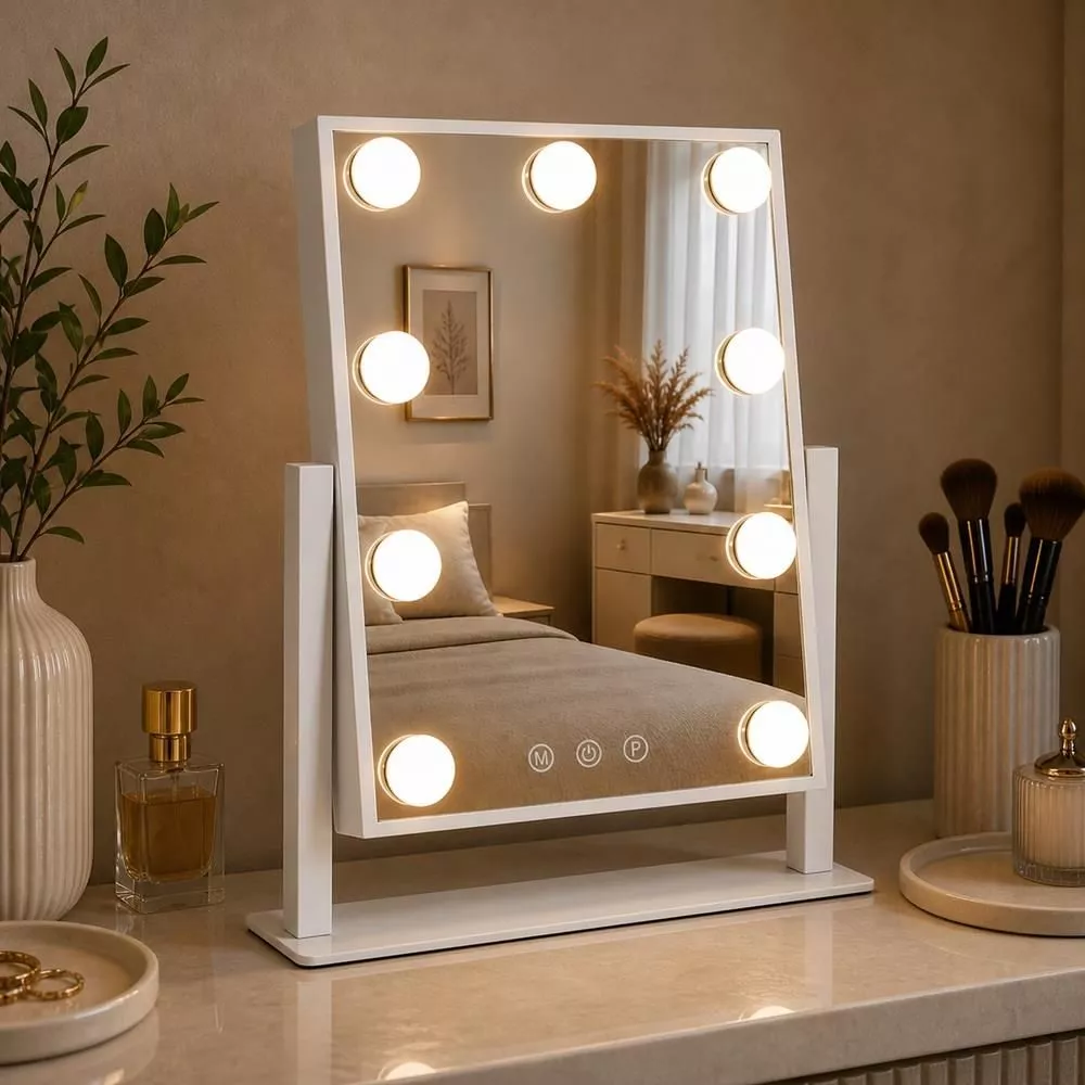 Spogulis Hollywood 29x36 ar LED · 29 × 36 cm