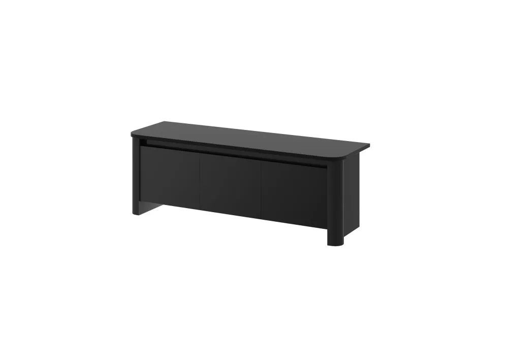 TV tumba Forum RTV ar LED · Melns · 147 × 44 × 48 cm