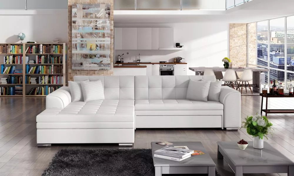 Dīvāns Sorento standard · Balts · 195 × 295 × 80 cm