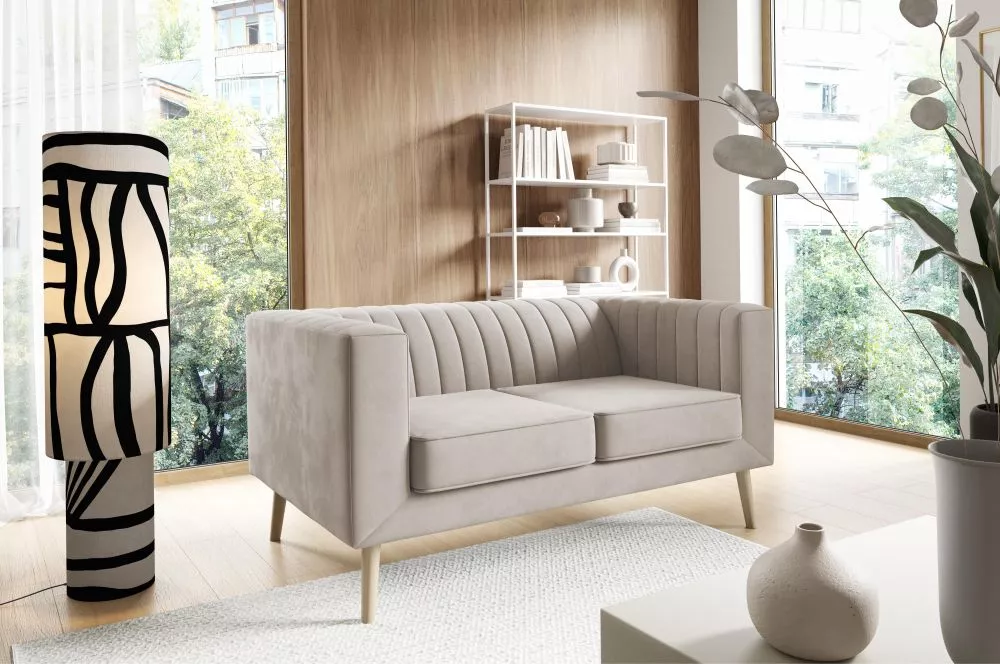 Dīvāns Hudson 2 Sofa standard · Gaišais krēms · 84 × 171 × 74 cm