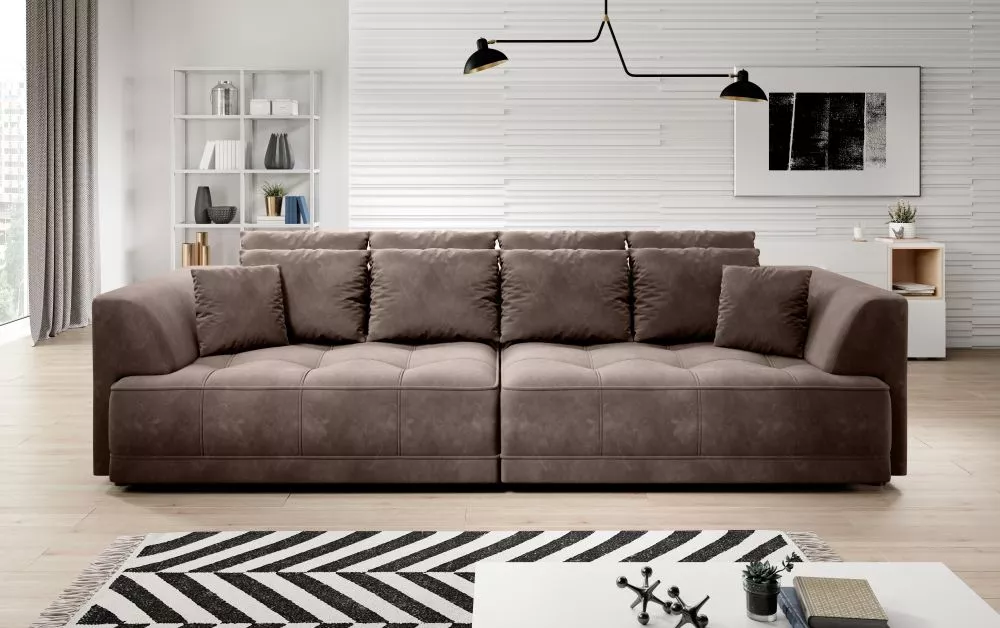 Dīvāns Tiga Bigsofa Standard · Brūns · 136 × 302 × 88 cm