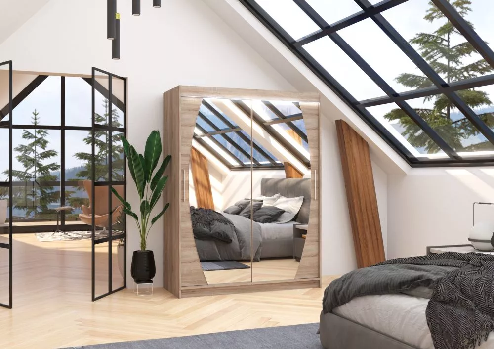 Skapis Alen ar LED · Trifele · 150 × 58 × 200 cm