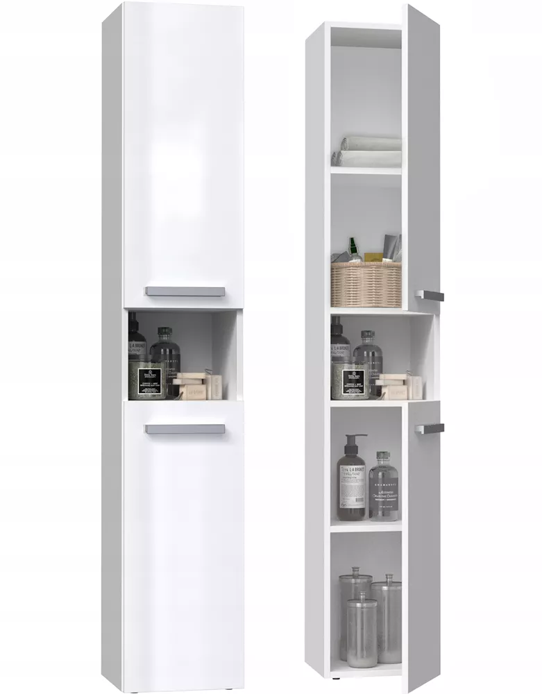 Vannas istabas skapītis Nel 1 Gloss · Balts · 31 × 174 × 30 cm