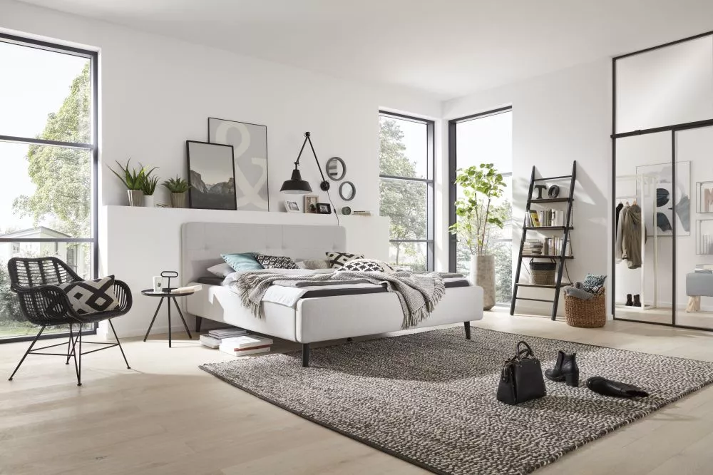 Gulta Interliving Standard 180x200 ar stelāžām Guļamvietas platums: 180 cm, Guļamvietas garums: 200 cm, stelāžas tips: k