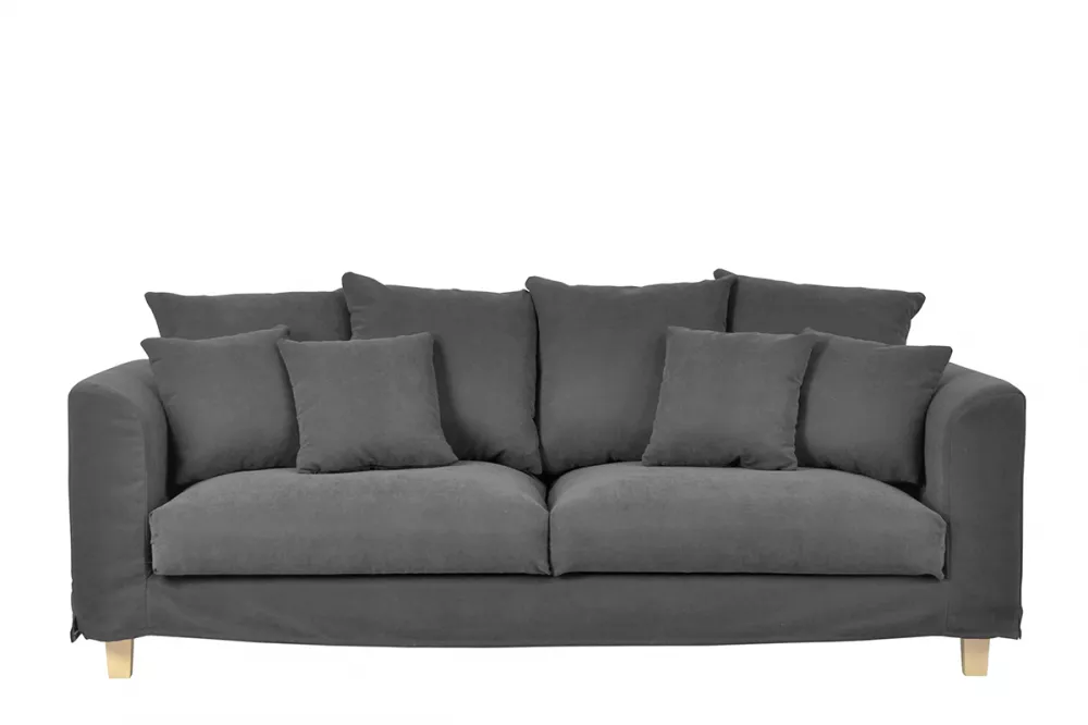 Dīvāns Bryoni 3S Standard · Tumši pelēks · 93 × 215 × 90 cm
