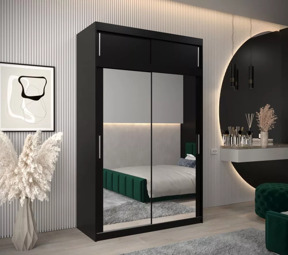 Skapis Tokyo 3 Plus · Melns · 150 × 62 × 240 cm