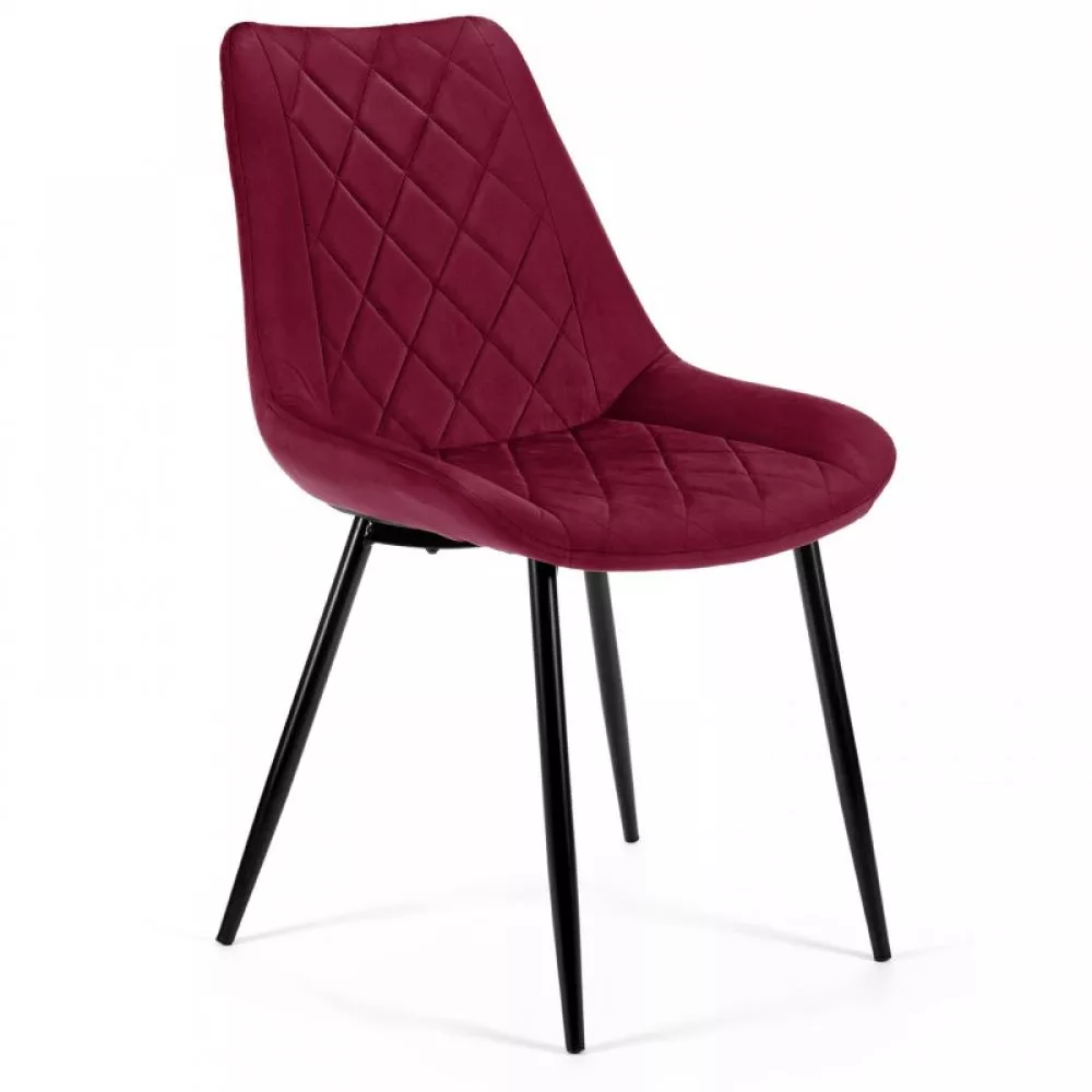 Krēsls SJ.0488 Velvet · Tumši sarkans · 84 × 49 × 60 cm