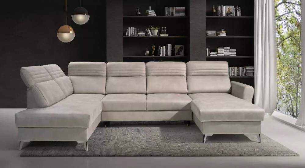 Dīvāns Calabria 1 Standard · Gaiši bēšs · 207 × 340 × 87 cm