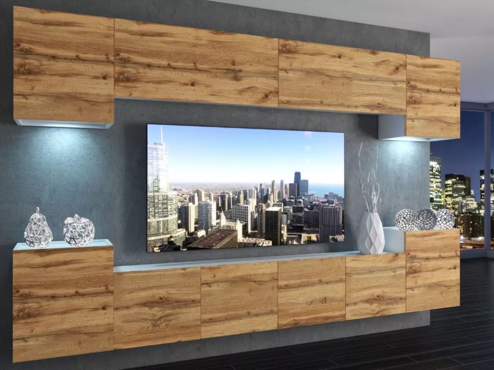 Sekcija Imperium 4 ar LED Korpusa krāsa: balts, · 300 × 36 cm