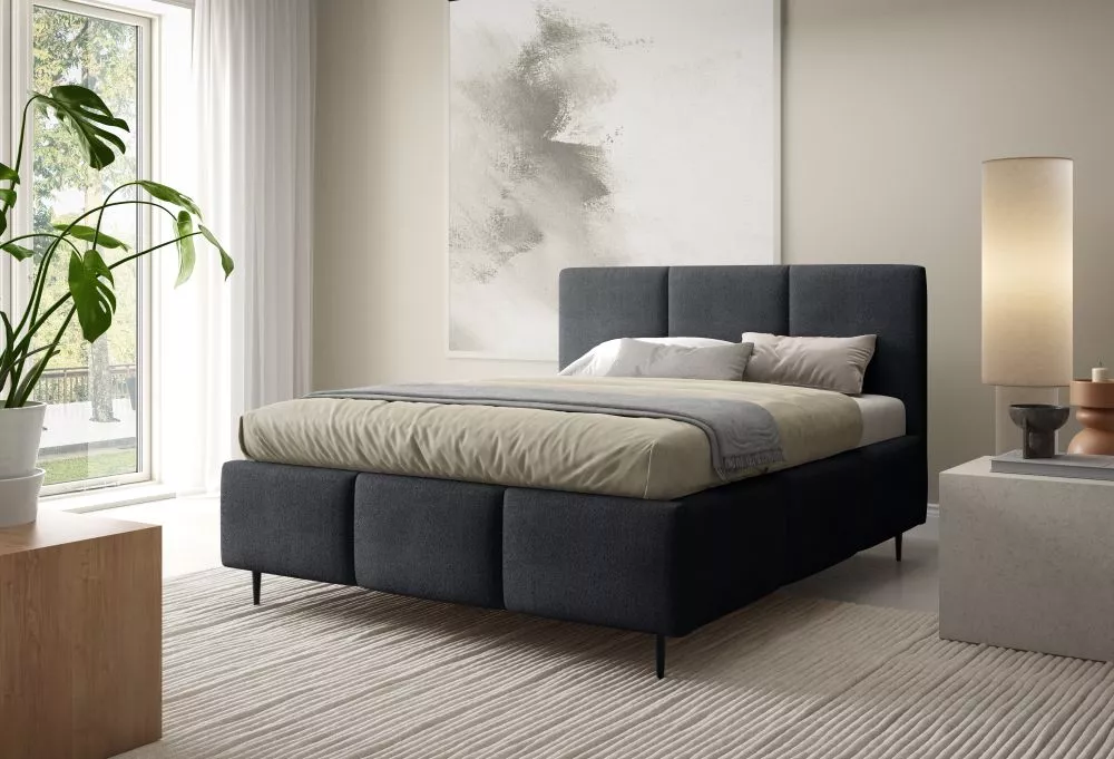Gulta Velora standard ar stelāžu Guļamvietas platums: 160 cm, Guļamvietas garums: 200 cm, stelāžas tips: koka, · Grafīts