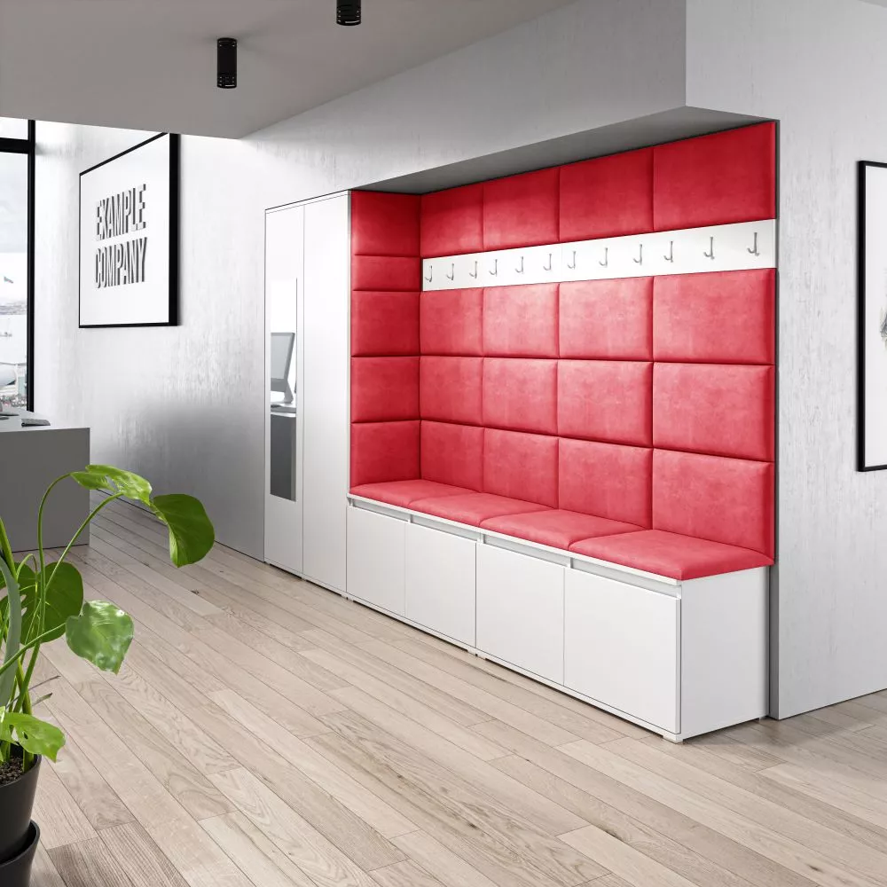 Apavu plaukts Emi 9 Trinity Korpusa krāsa: balts, · 290 × 185 × 40 cm
