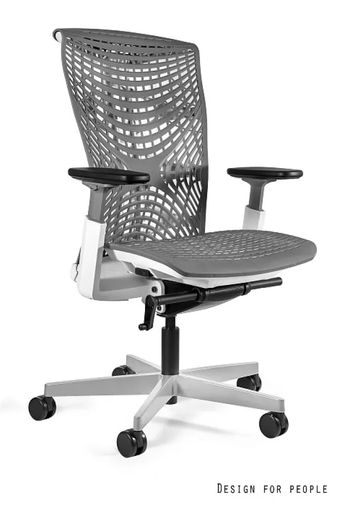 Datorkrēsls Reya Elastomer Sēdvietas platums: 42 cm, · Pelēks · 66.5 × 45.5 × 100 cm