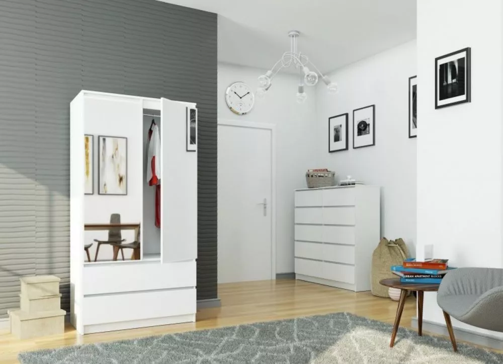 Skapis S902D2SZ Mirror · 90 × 51 × 180 cm