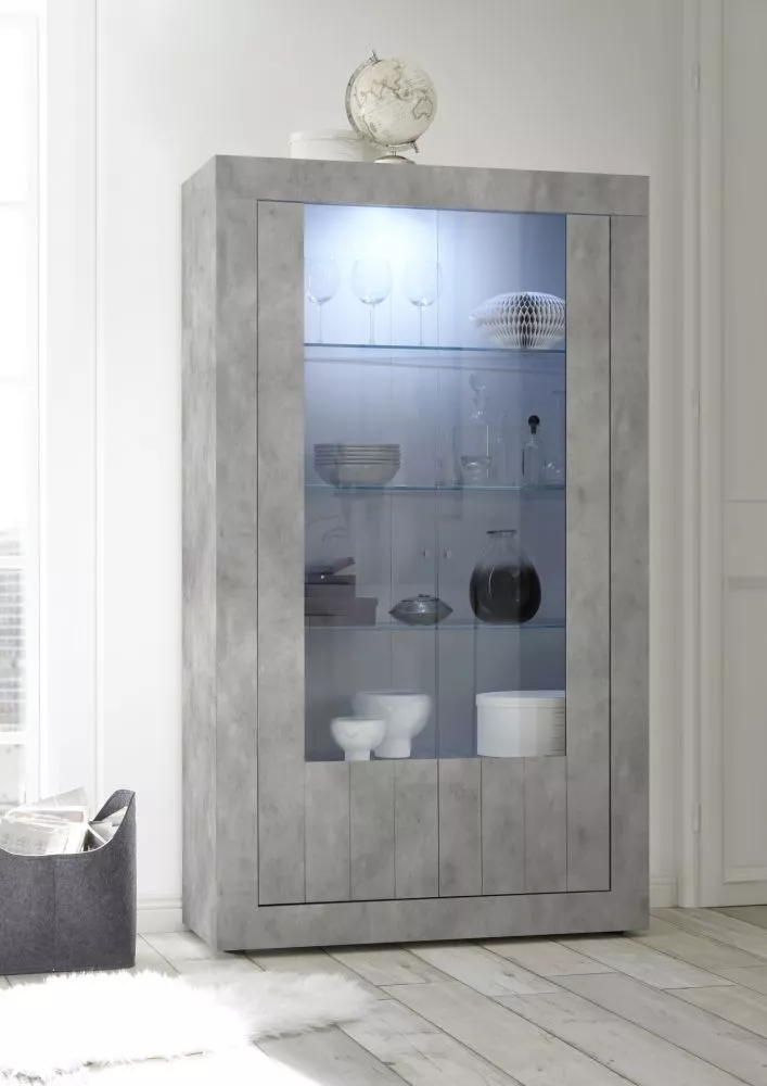 Sekcija Urbino W2D ar LED Korpusa krāsa: betons, · 110 × 42 × 191 cm
