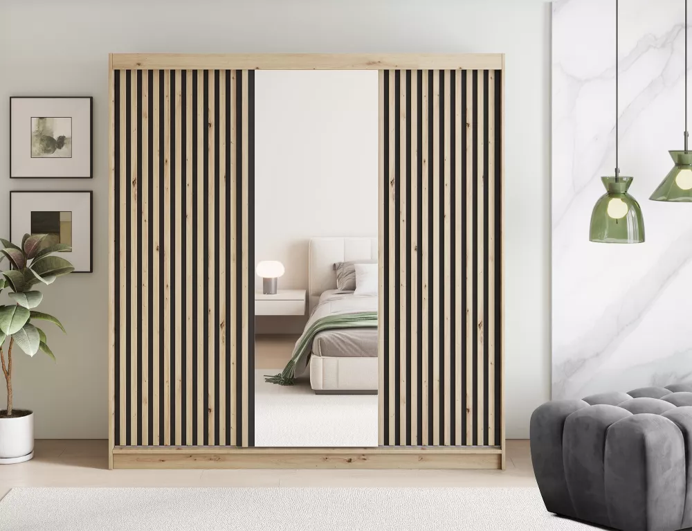 Skapis Emerio · Ozols artisan · 180 × 60 × 204 cm