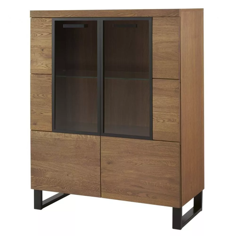 Sekcija Pratto 15 ar LED · Ozols rustikal · 96 × 42 × 142 cm