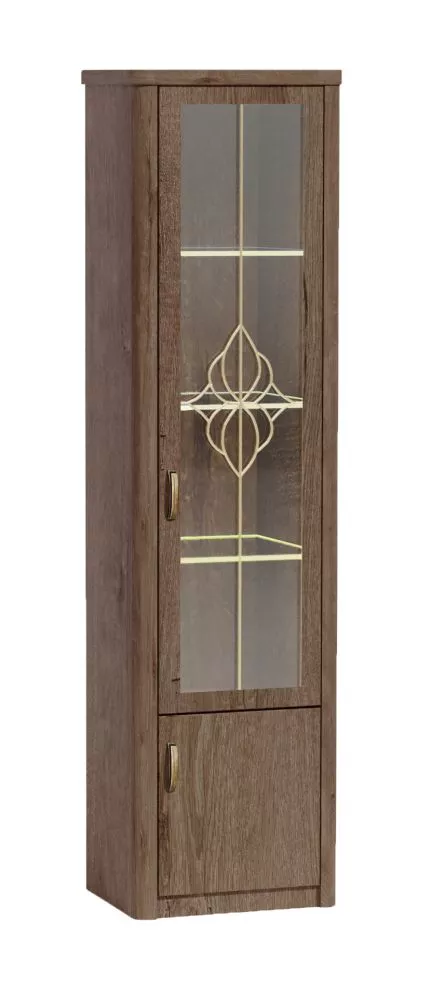 Grāmatu skapis Hermes 5 ar LED · Ozols lefkas · 55 × 38 × 202 cm
