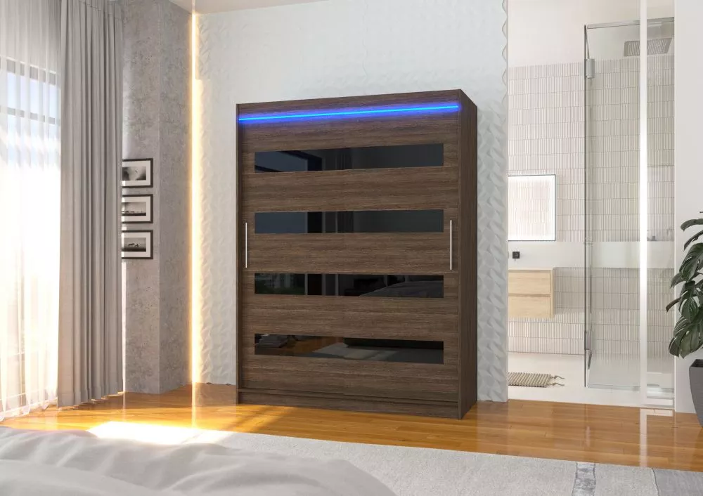 Skapis Martinez ar LED · 150 × 58 × 200 cm