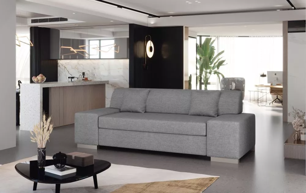 Dīvāns Porto 3S Premium standard · Pelēks · 90 × 210 × 98 cm