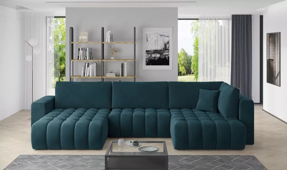 Dīvāns Bonito Premium standard · Zils · 170 × 350 × 85 cm