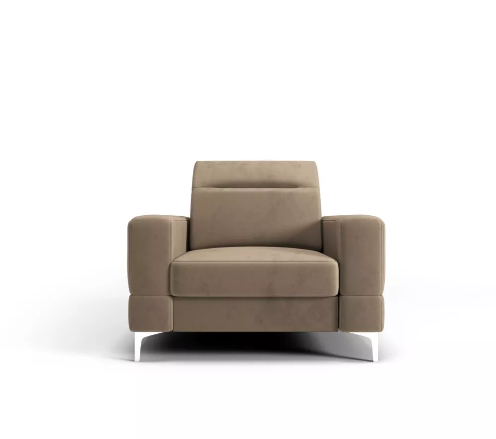 Mīksts krēsls Malibu 1S standard Sēdvietas dziļums: 64 cm, · Tumši bēšs · 104 × 95 × 90 cm