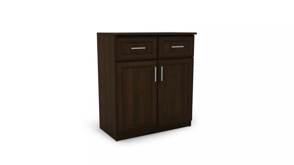Kumode K 80D · Tumšais rieksts · 80 × 45 × 92 cm